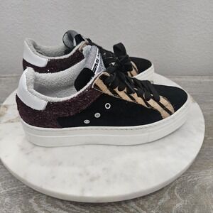 Méliné ITALY  Glitter Low Top Sneakers EU 36 Made in Italy Shoe US 6